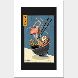 The Great Ramen off Kanagawa Posters and Art